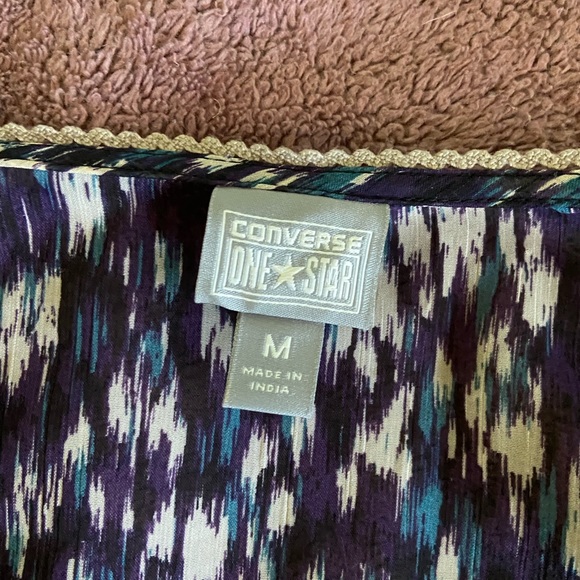 Blue sheer button up blouse. - Picture 4 of 4